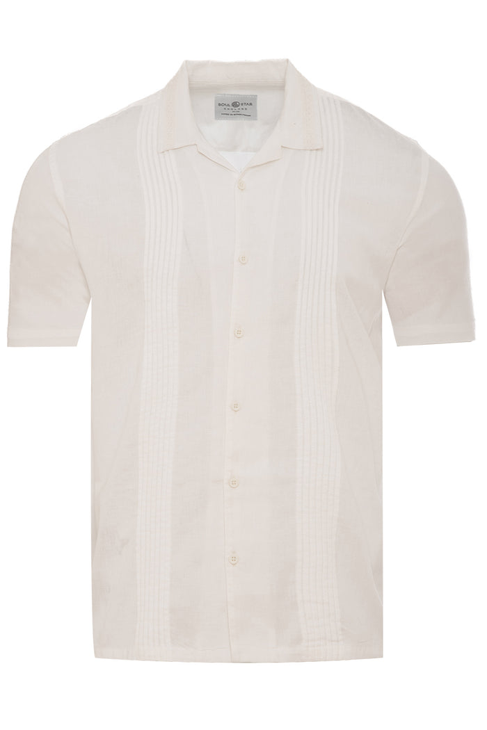 Cotton Linen Revere Collar Shirt
