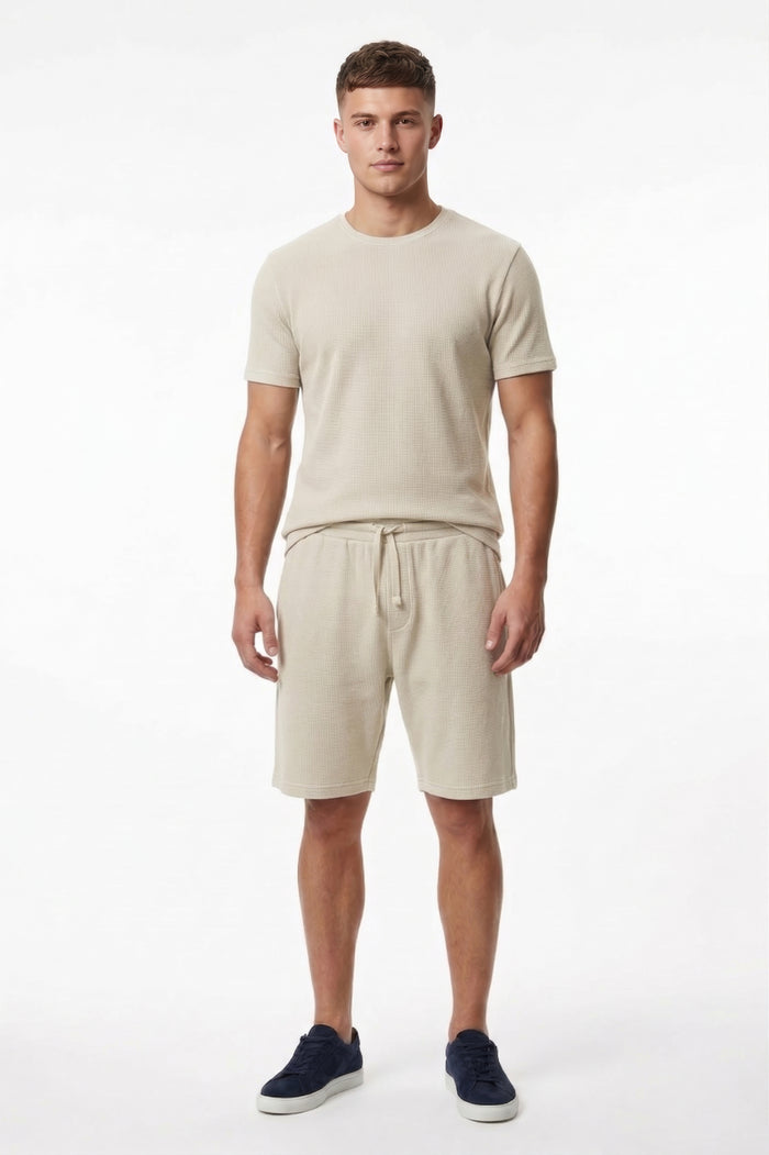 Cotton Waffle Jacquard Short