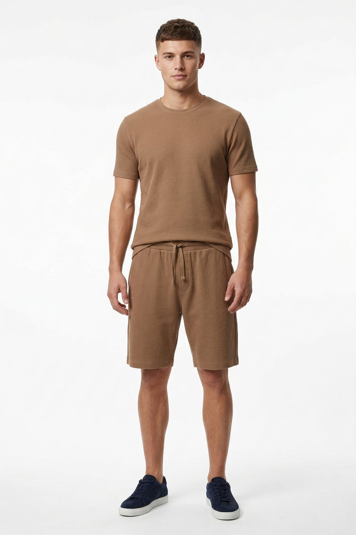 Cotton Waffle Jacquard Short
