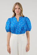 Court Button Down Top Raidy Floral