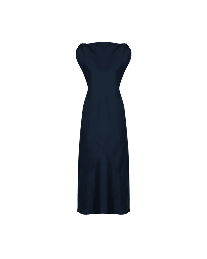 CURTIS MIDI DRESS MULHOLLAND NAVY