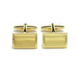 Dalaco luxury men's cufflinks gold plated rectangular design with polished finish