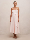 Daniella Strapless Midi Dress Pink Forever New