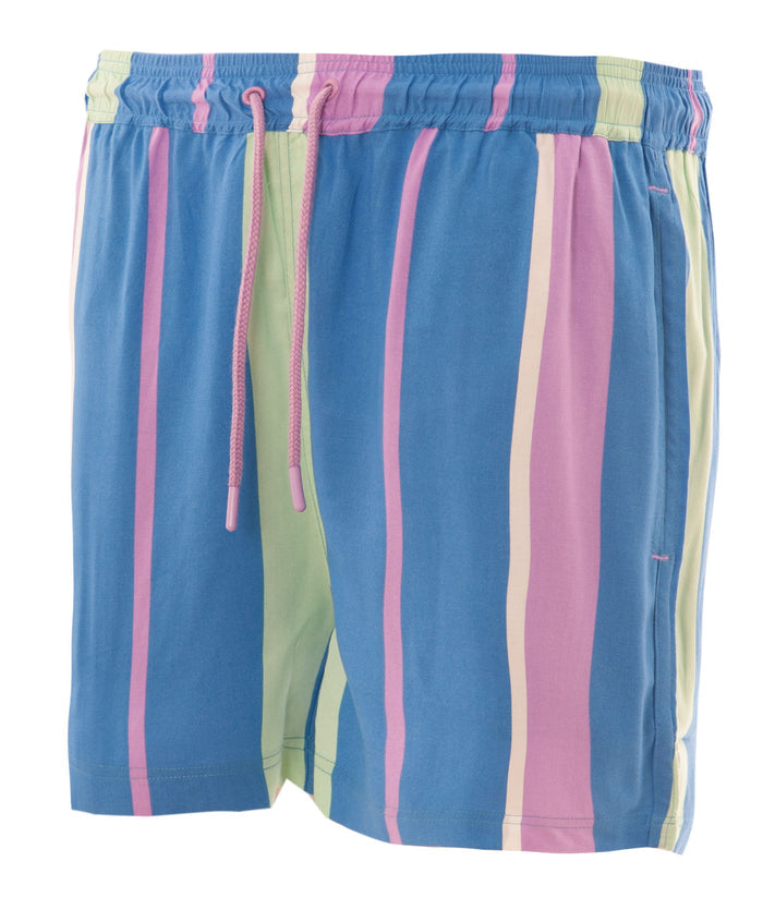Discharge Print Stripe Swim Short