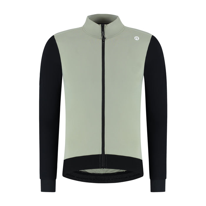 Rogelli Distance II fietsshirt heren taupe lange mouw voorkant.