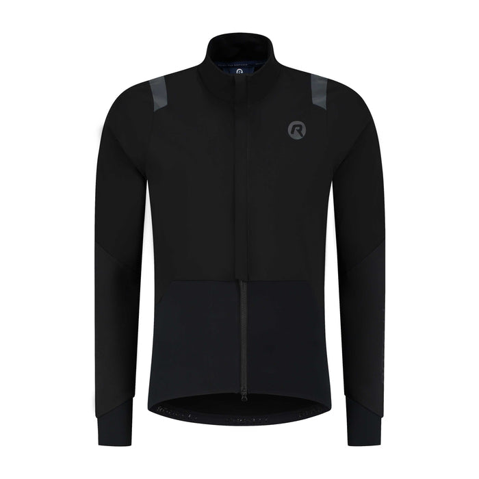 Rogelli Distance light fietsjack heren zwart voorkant.