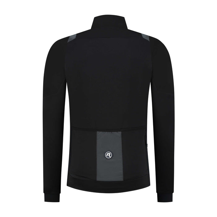 Rogelli Distance light fietsjack heren zwart achterkant.