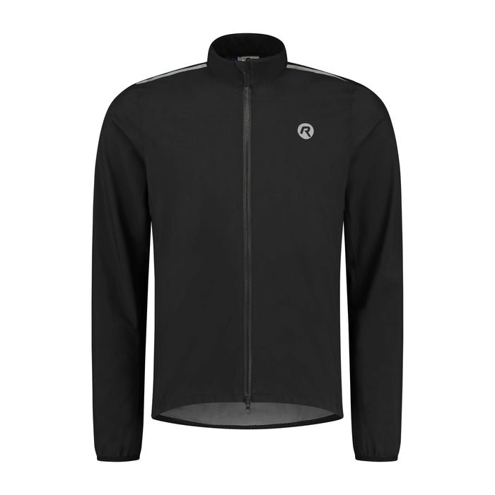 Rogelli Distance regenjack heren zwart voorkant.