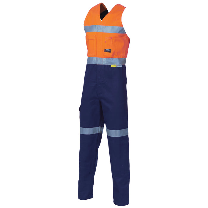 DNC Hi Vis Cotton Action Back Overall With R/Tape 3857