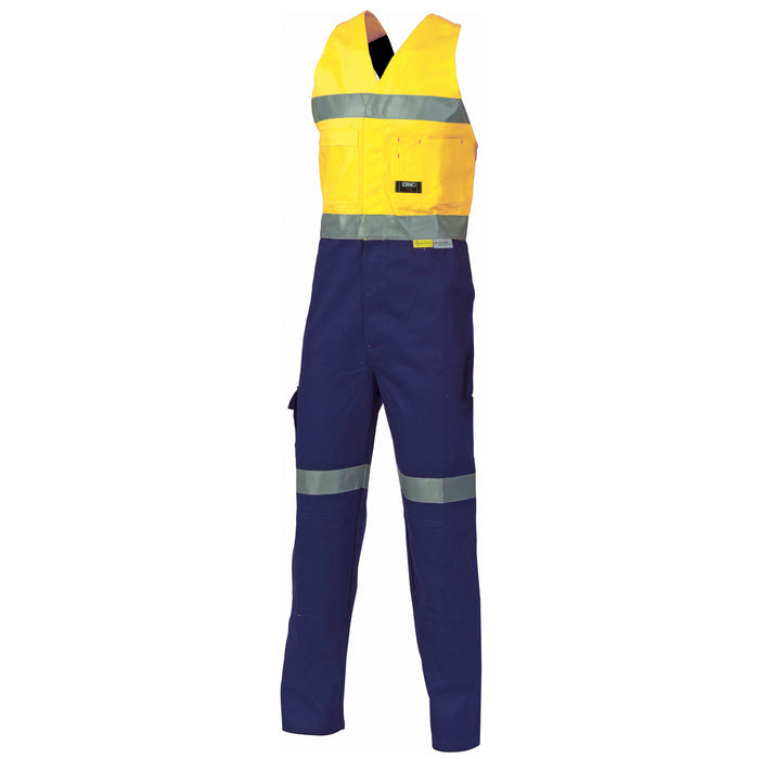 DNC Hi Vis Cotton Action Back Overall With R/Tape 3857