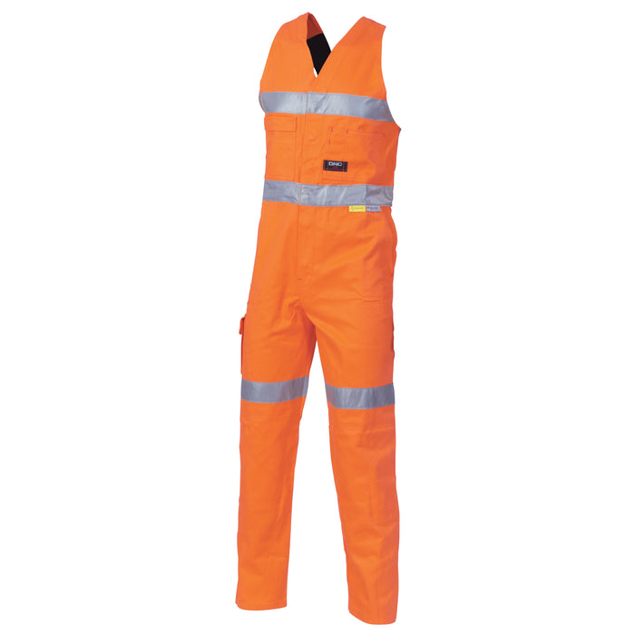 DNC Hi Vis Cotton Action Back Overall With R/Tape 3857