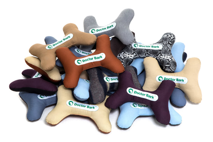Doctor Bark Toy Bone dog toys stacked, surprise colour