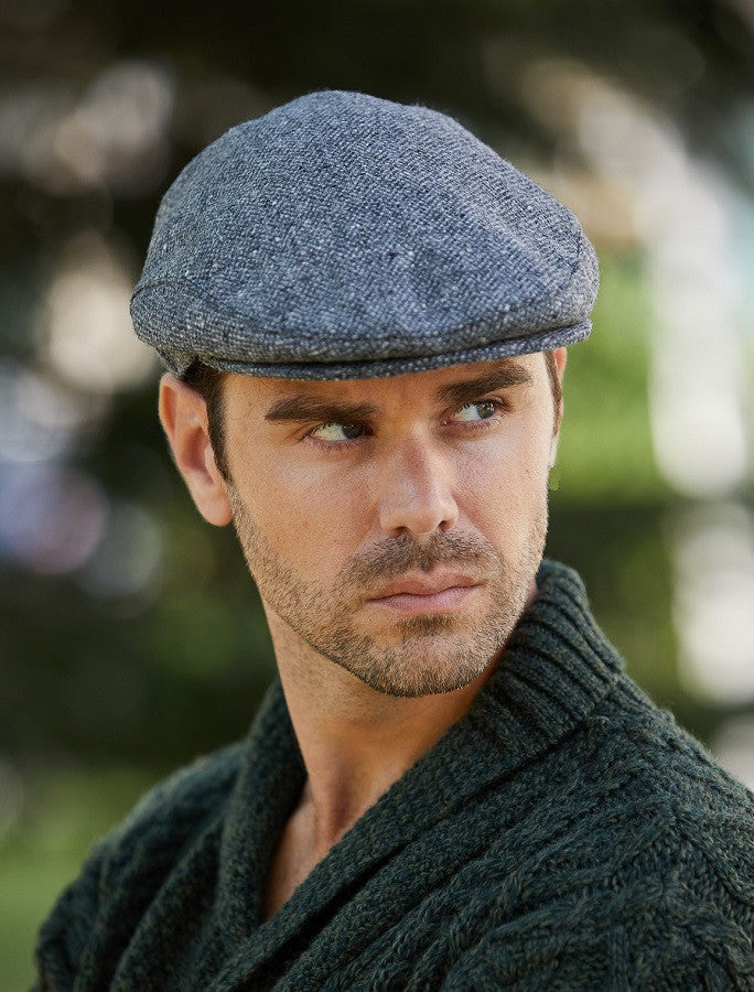Donegal Tweed Flat Cap - Light Grey #color_light-grey