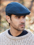 Donegal Tweed Flat Cap - Black Twill #color_black-twill