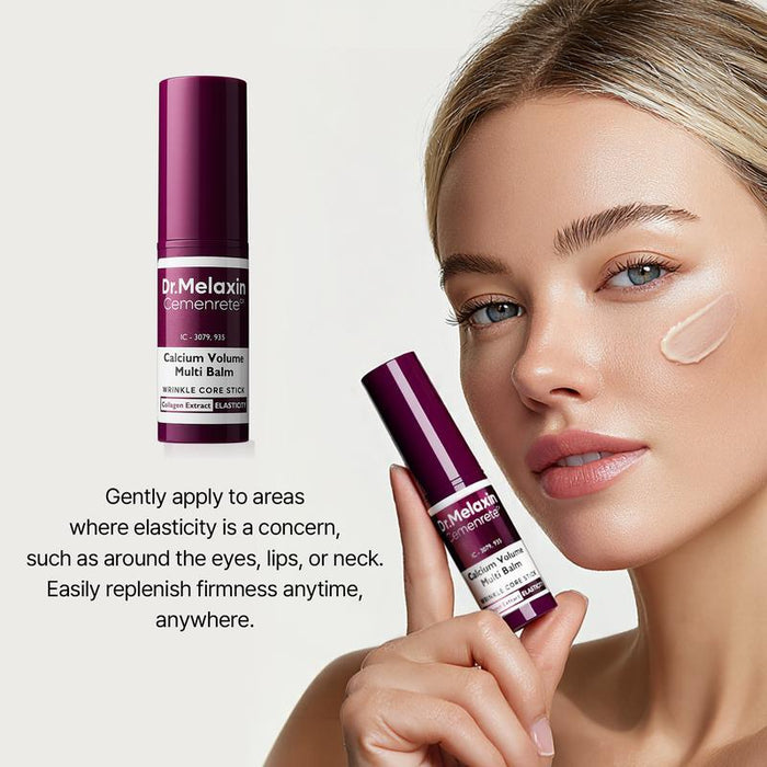 Dr.Melaxin Calcium Volume Multi-Balm + 60pcs Eye Patch Duo，Elasticity & Skin Repair Set, Korean Skincare with Collagen Extract