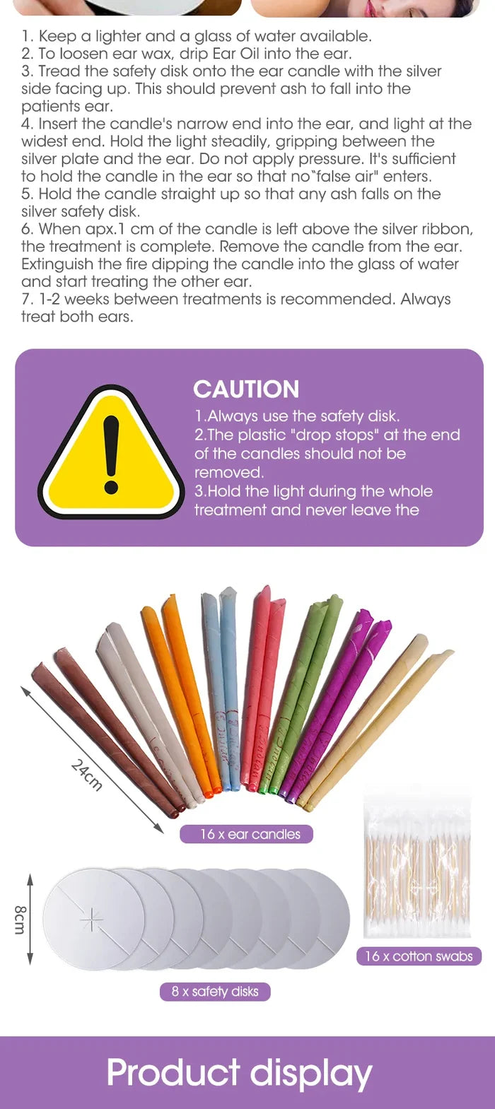 Ear candles 16pc set