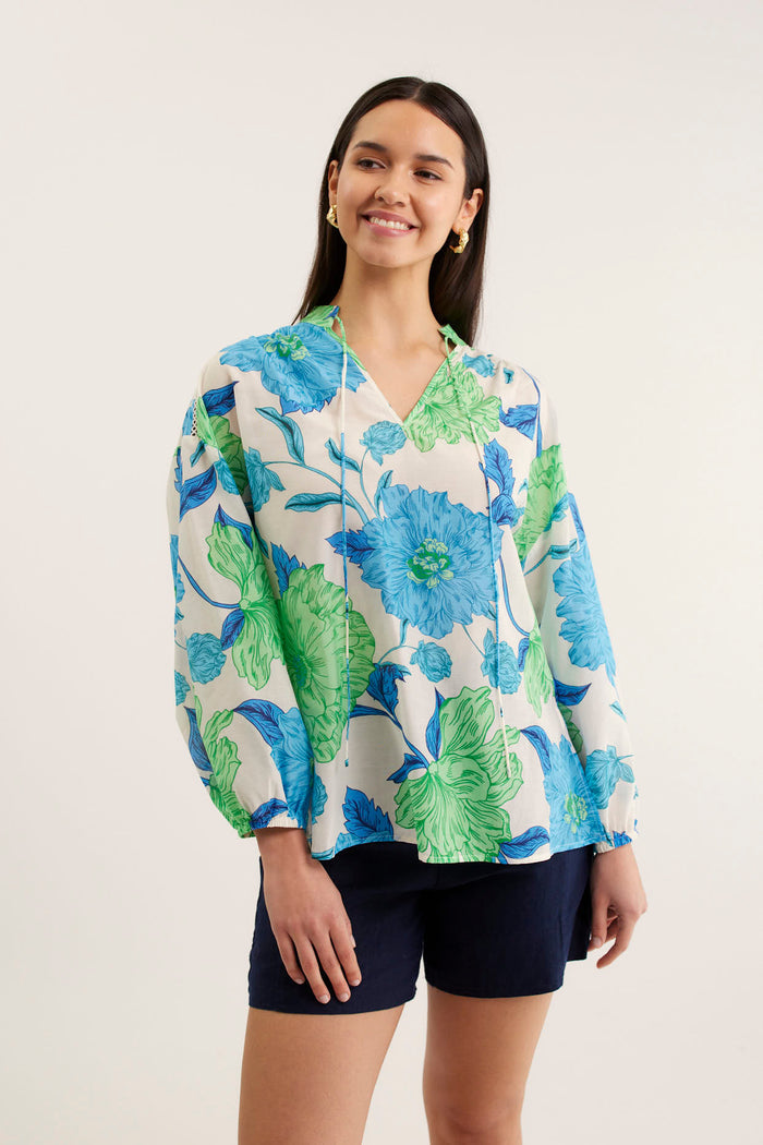 Edie Calypso Top In Blue