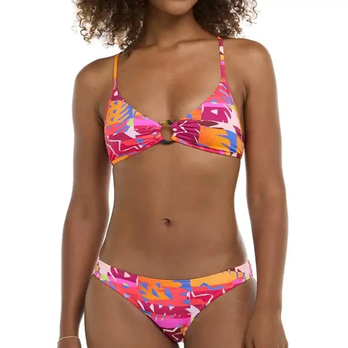 Bright printed bikini bottom