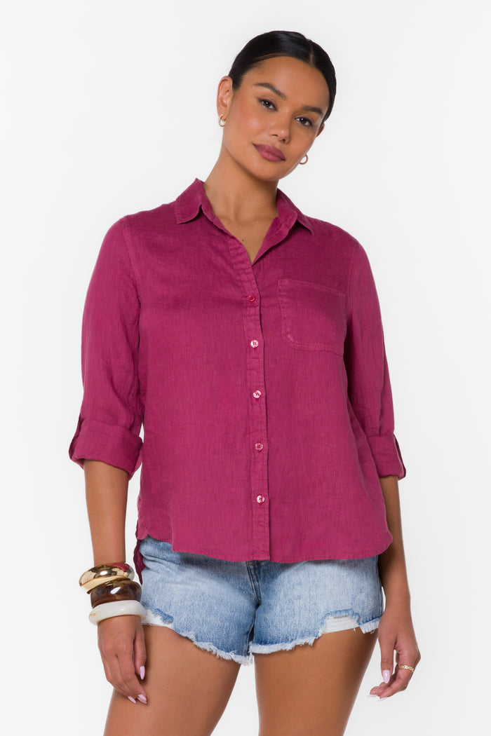 Elisa Burgundy Shirt