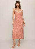 Emela Floral Midi Dress - Chili Pepper