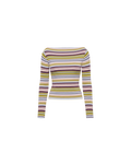 EMMA KNIT LONG SLEEVE BLUEBERRY PANCAKE STRIPE