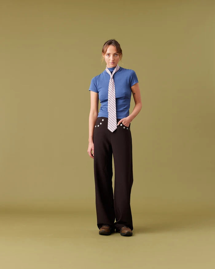 EMMA KNIT T-SHIRT STEEL
