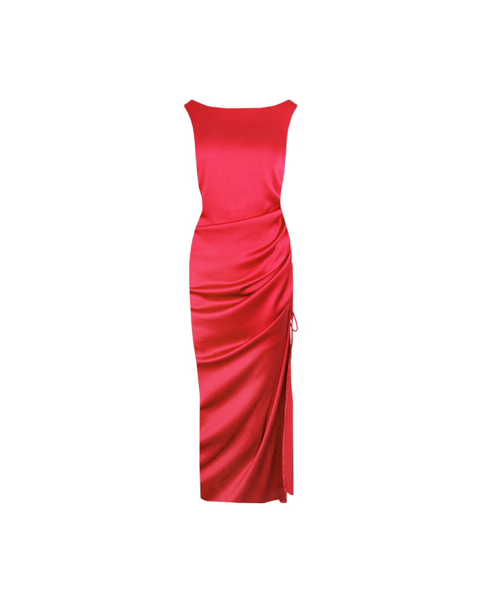 ERCOLINI MAXI DRESS LIPPY RED