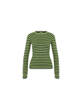 ESME LONG SLEEVE FOREST LIME STRIPE