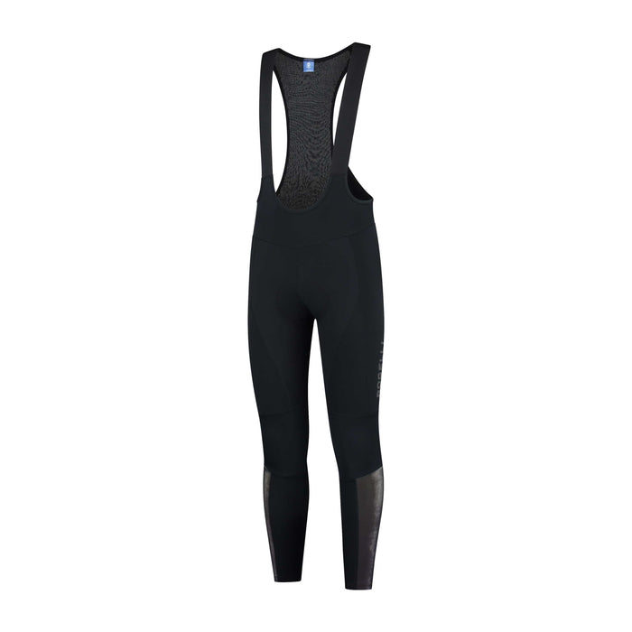 Rogelli Essential Hi Vis lange fietsbroek heren zwart voorkant.
