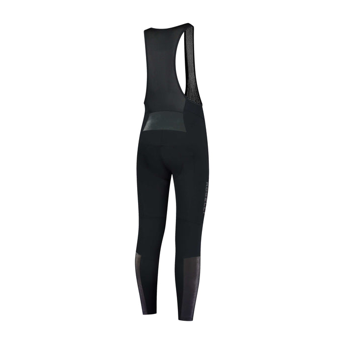 Rogelli Essential Hi Vis lange fietsbroek heren zwart achterkant.