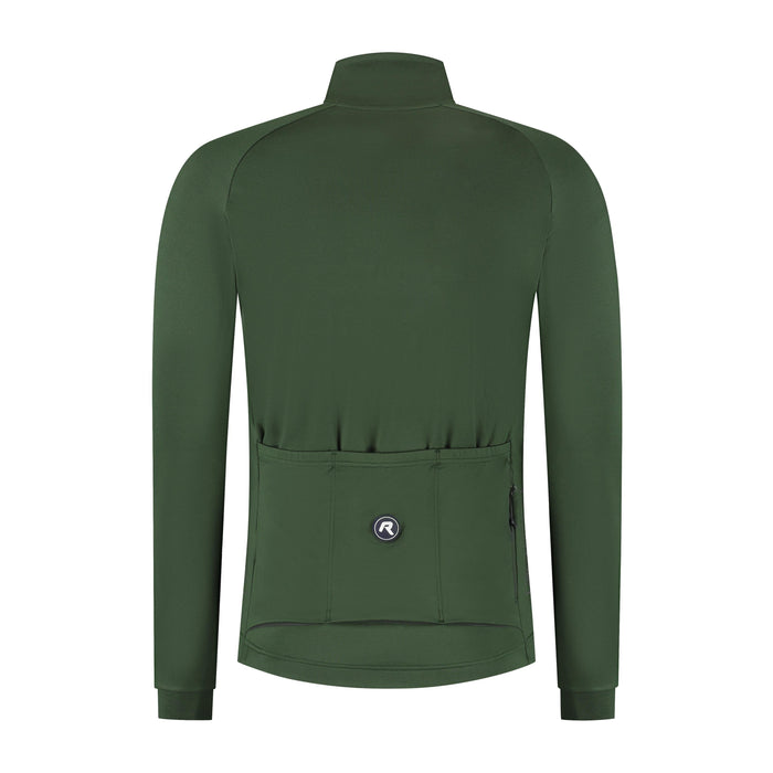 Rogelli Essential II fietsshirt heren groen lange mouw achterkant.
