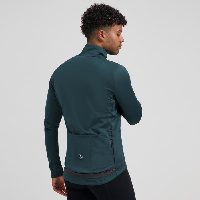 Rogelli Essential II fietsjack heren blauw gedragen achterkant.