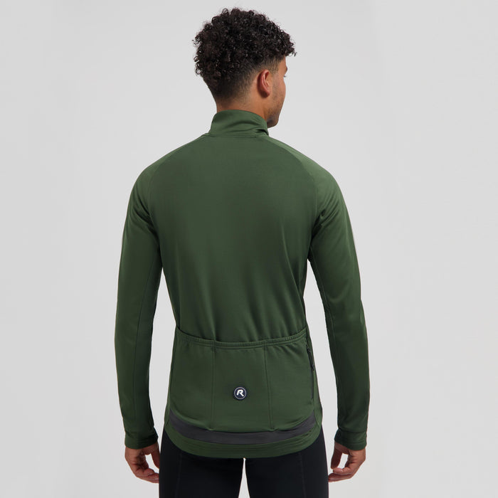 Rogelli Essential II fietsjack heren groen gedragen achterkant.