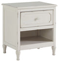 Faelene B485-91 Chipped White One Drawer Night Stand