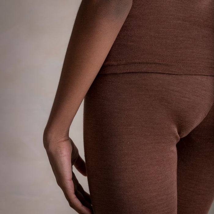 Finch Baby & Kids Leggings - Merino Wool & Silk - Russet
