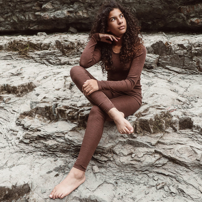 Finch Women's Leggings - Merino Wool & Silk - Squirrel