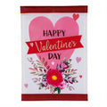 happy valentines heart flag with floral