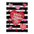 Flag Striped Hearts Burlap