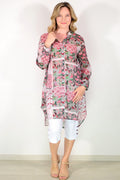 Floral Venice Long Tunic Shirt