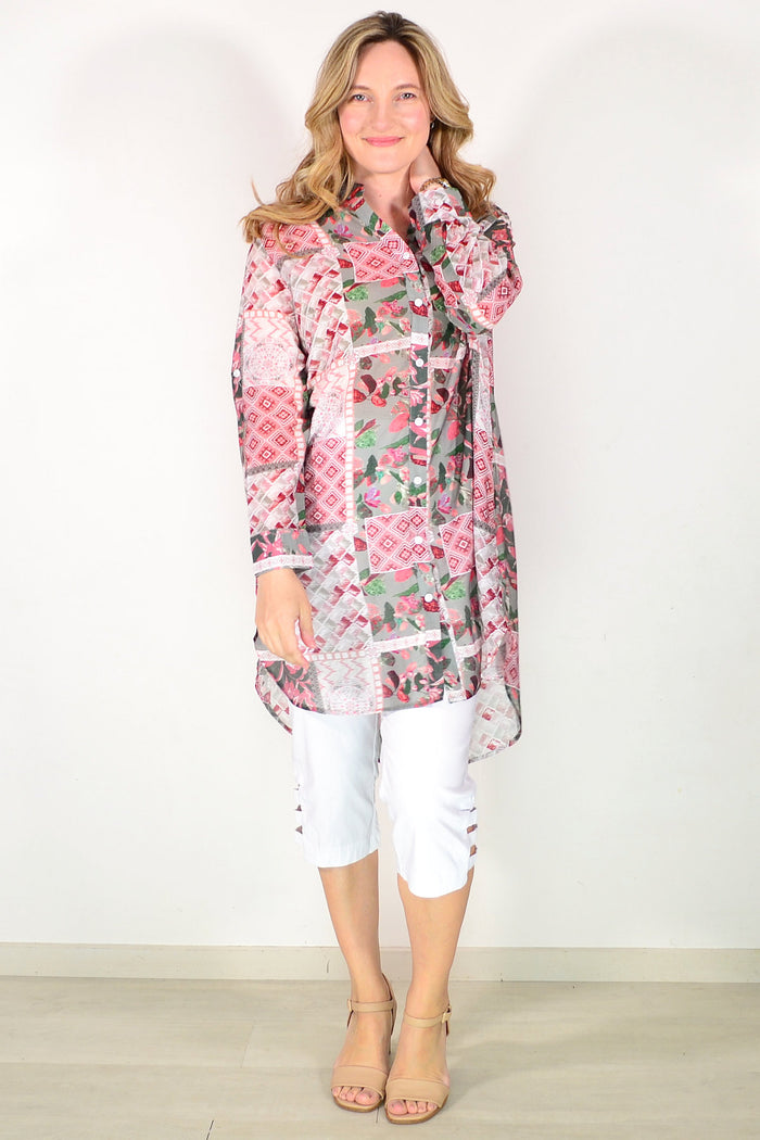 Floral Venice Long Tunic Shirt