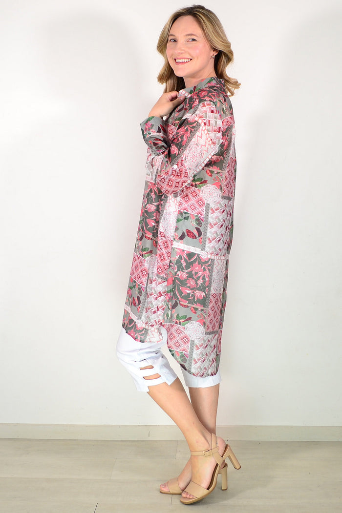 Floral Venice Long Tunic Shirt