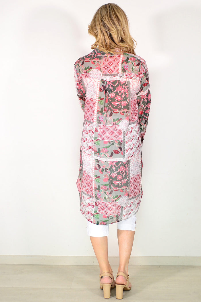 Floral Venice Long Tunic Shirt