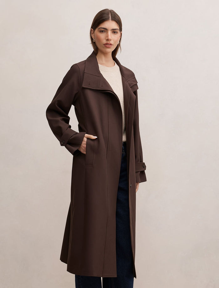Florence Funnel Neck Trench Coat Forever New