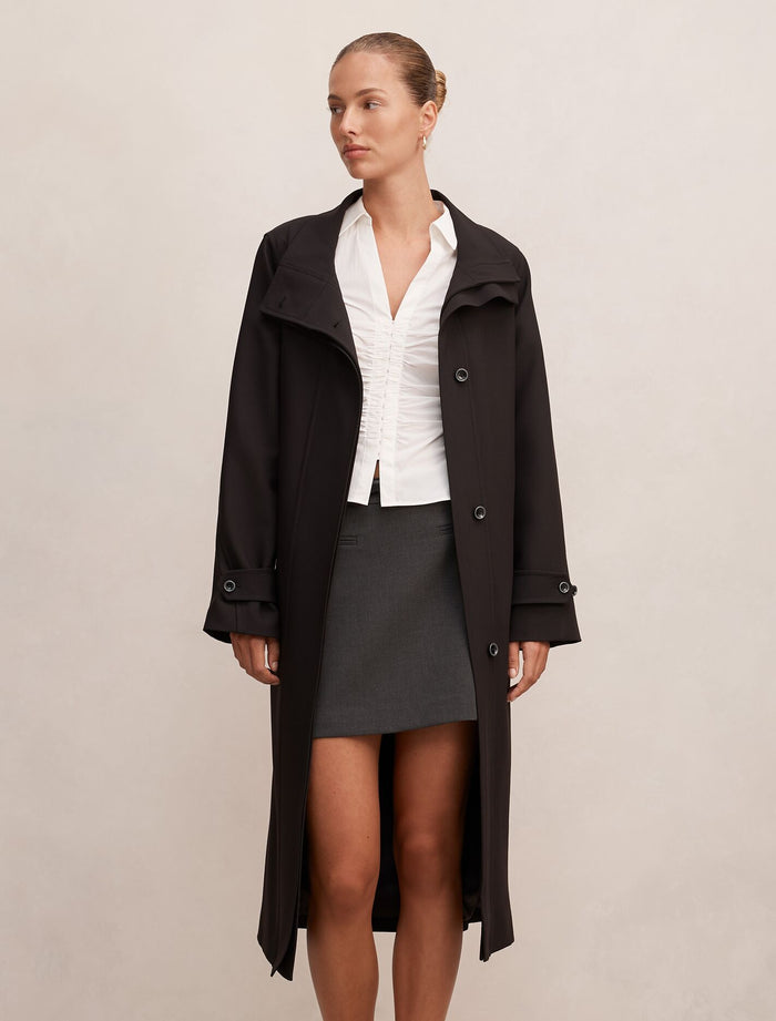 Florence Funnel Neck Trench Coat Forever New