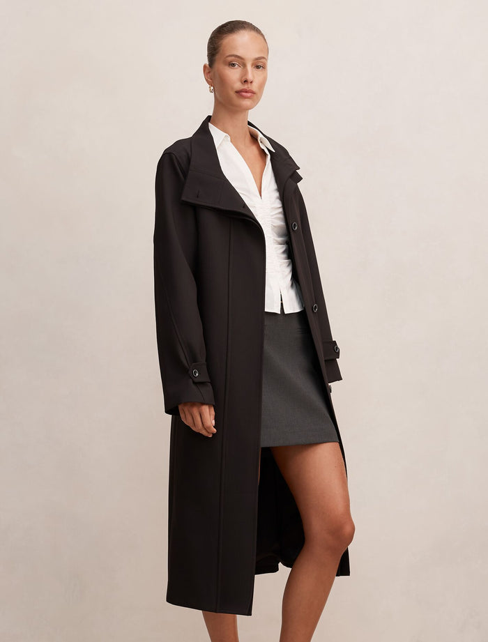 Florence Funnel Neck Trench Coat Forever New