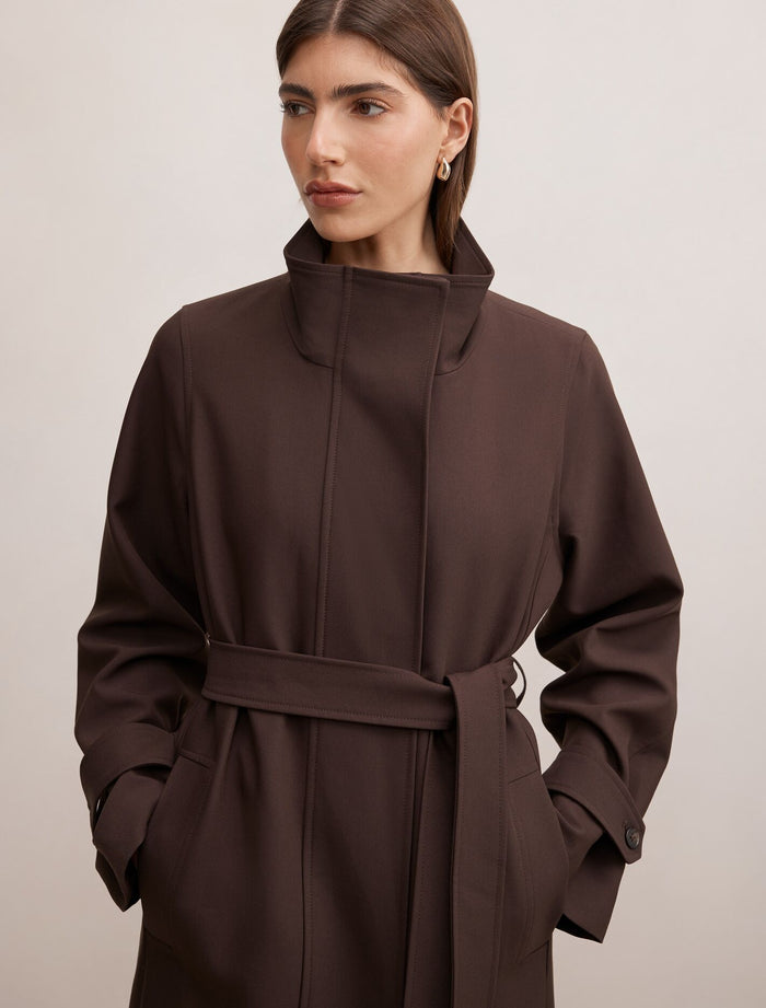 Florence Funnel Neck Trench Coat Forever New