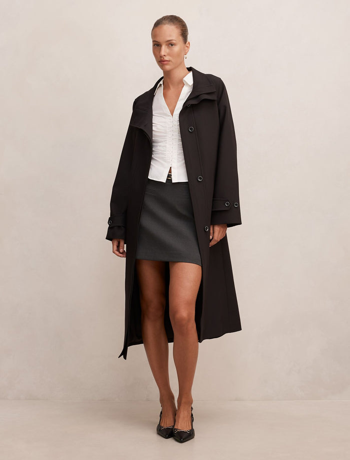 Florence Funnel Neck Trench Coat Forever New