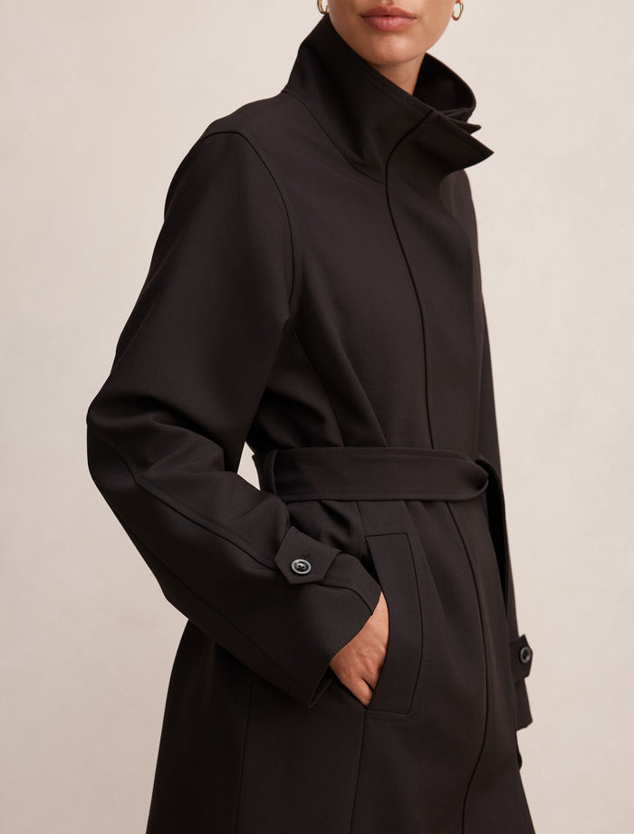 Florence Funnel Neck Trench Coat Forever New