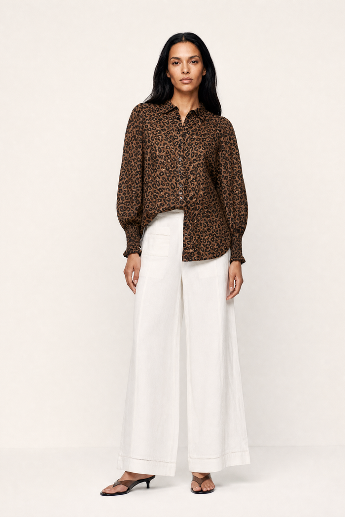 Florence Linen Pant In White