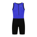 Rogelli Florida triathlonpak zonder mouwen zwart en blauw voorkant.